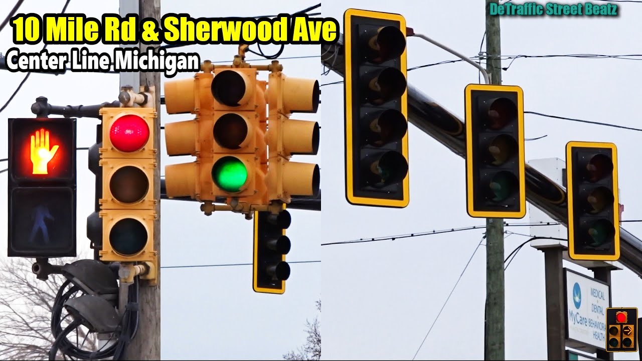 Traffic Lights Before Upgrade Near Railroad Crossing | 10 Mile & Sherwood Ave