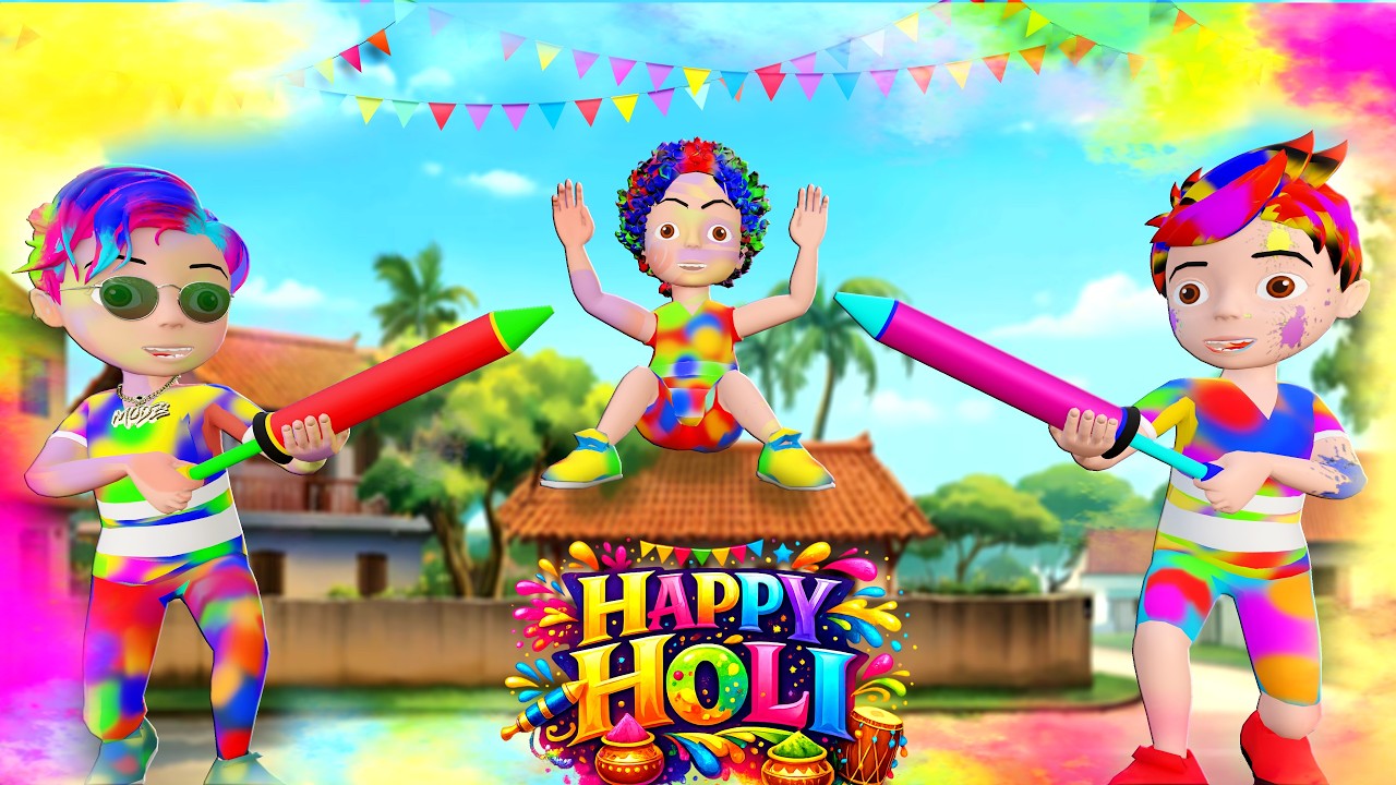 Happy Holi 2026: Holi Ki Pichkari | Holi Wala Cartoon | Holi Dance | Rohan Robot Ki Comedy