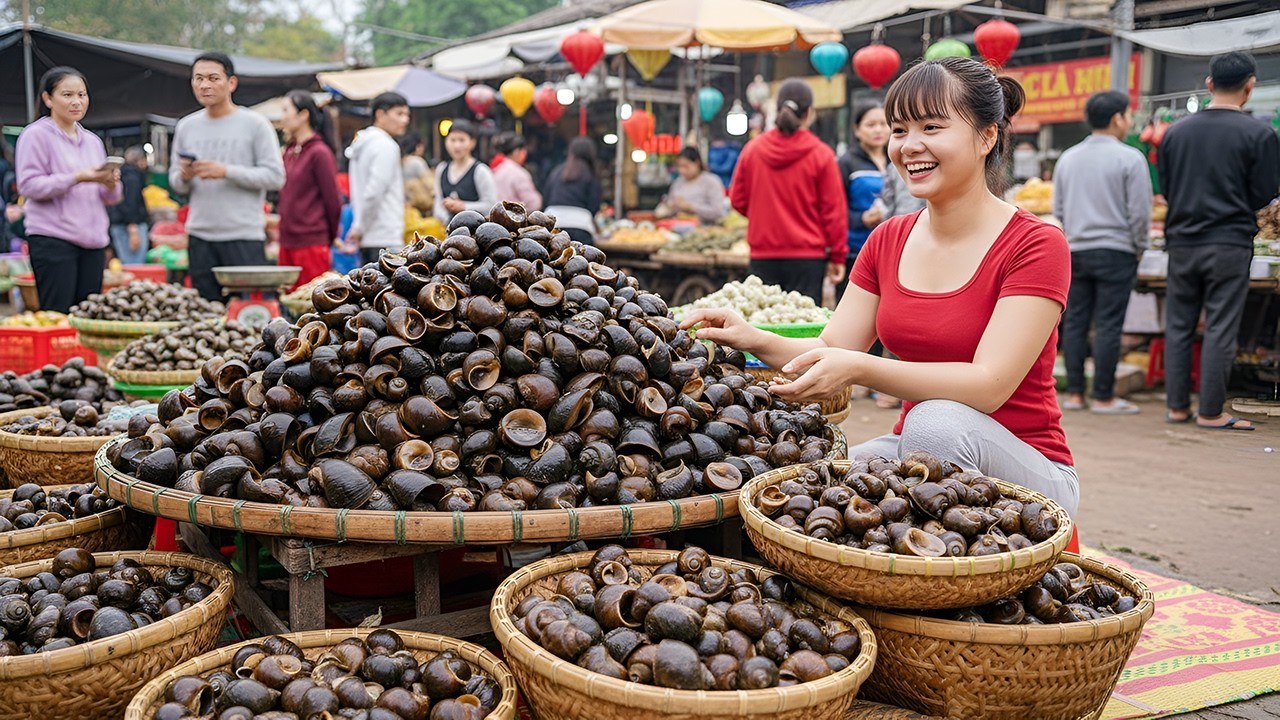 Catch Tons of Giant Snails on Muddy Roads – Use 3-Wheeled Truck To Transport Go To Market Sell