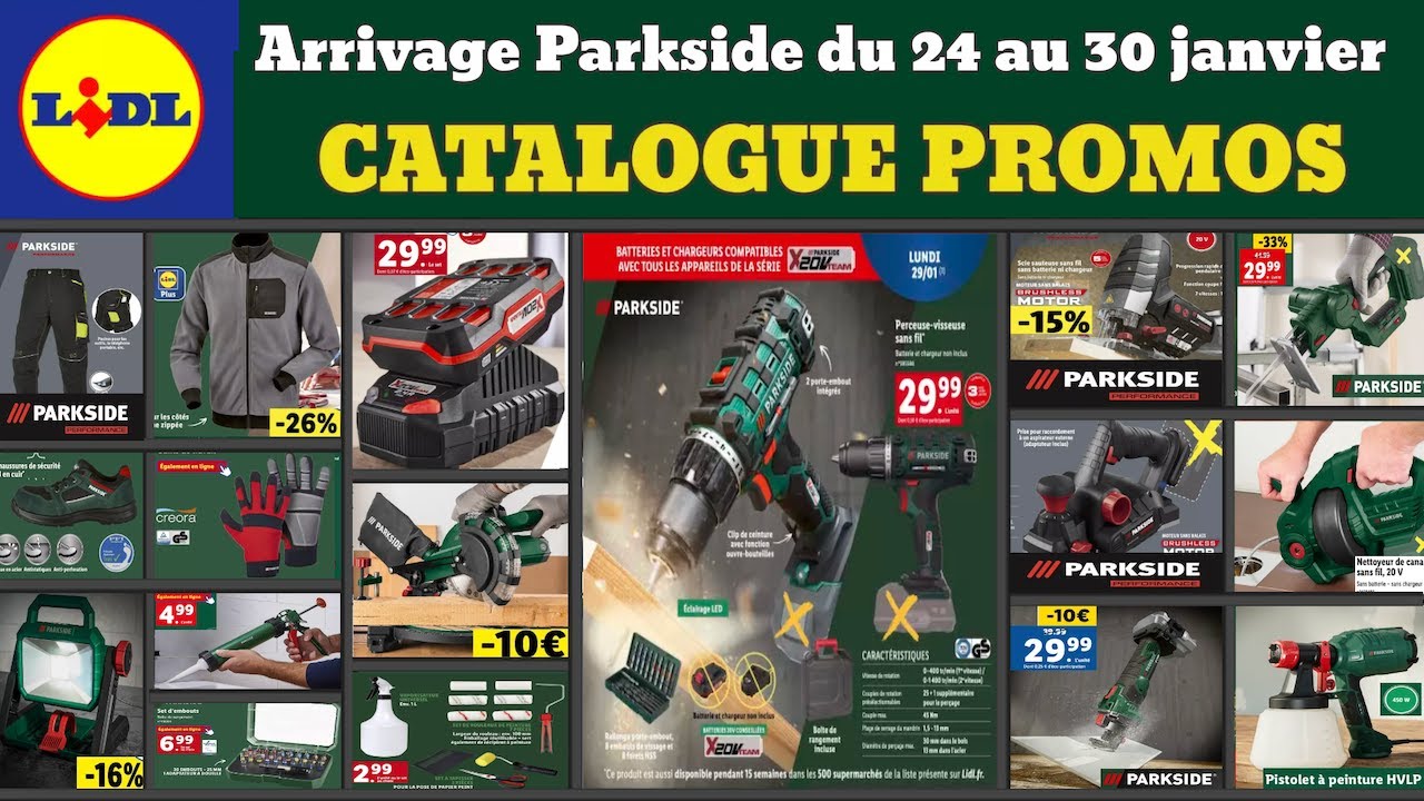 catalogue LIDL du 24 au 30 janvier ✅ Arrivage bricolage parkside performance 🔥Promo deal Silvercrest