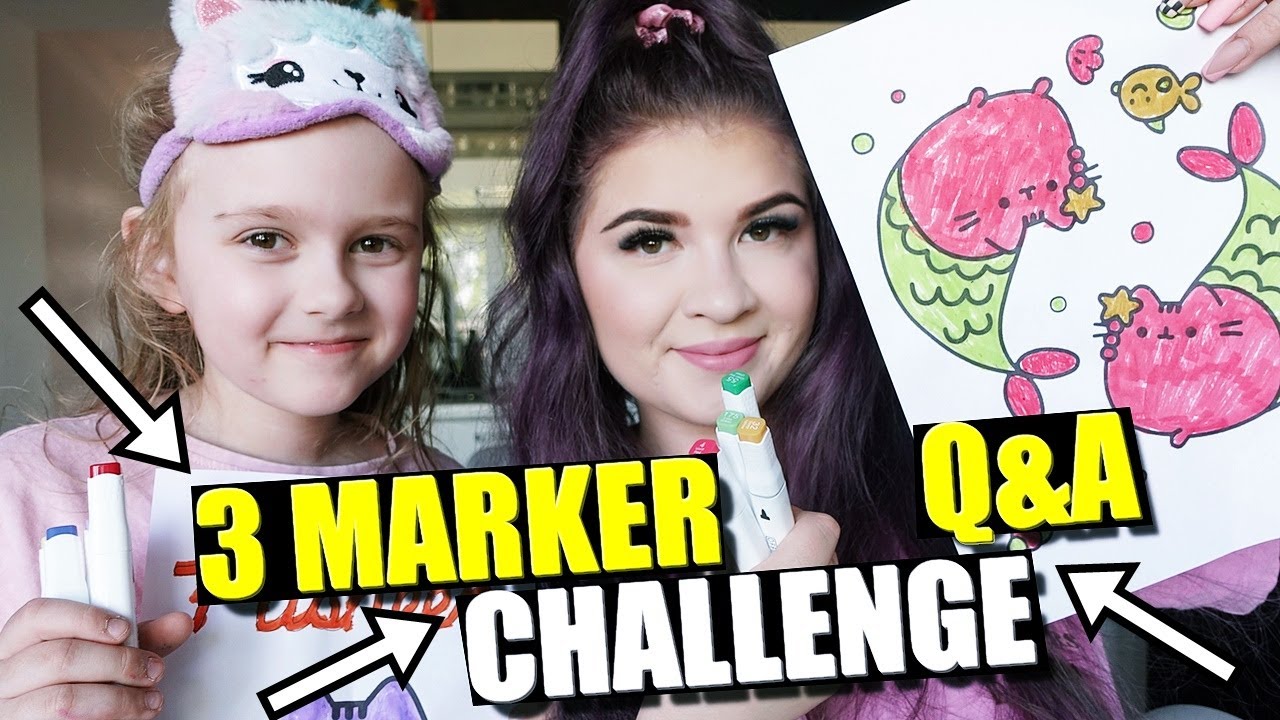 3 MARKER CHALLENGE Z OLIWKĄ 💜 Q&A 💜 ODPOWIADAMY NA PYTANIA WIDZ&Oacute;W