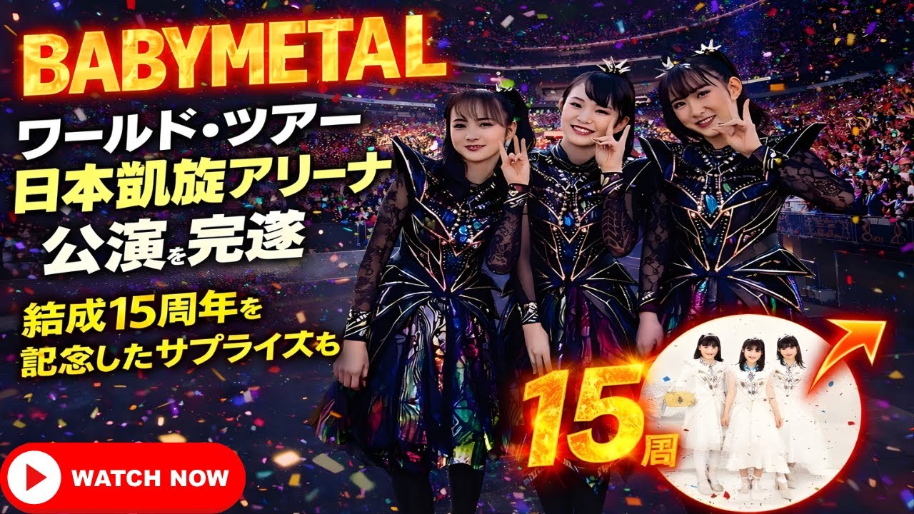 BABYMETAL、結成15周年ライブで涙と歓喜のサプライズ！