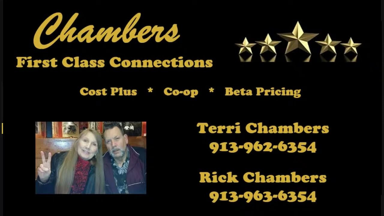 Rick and Terri Chambers business card.