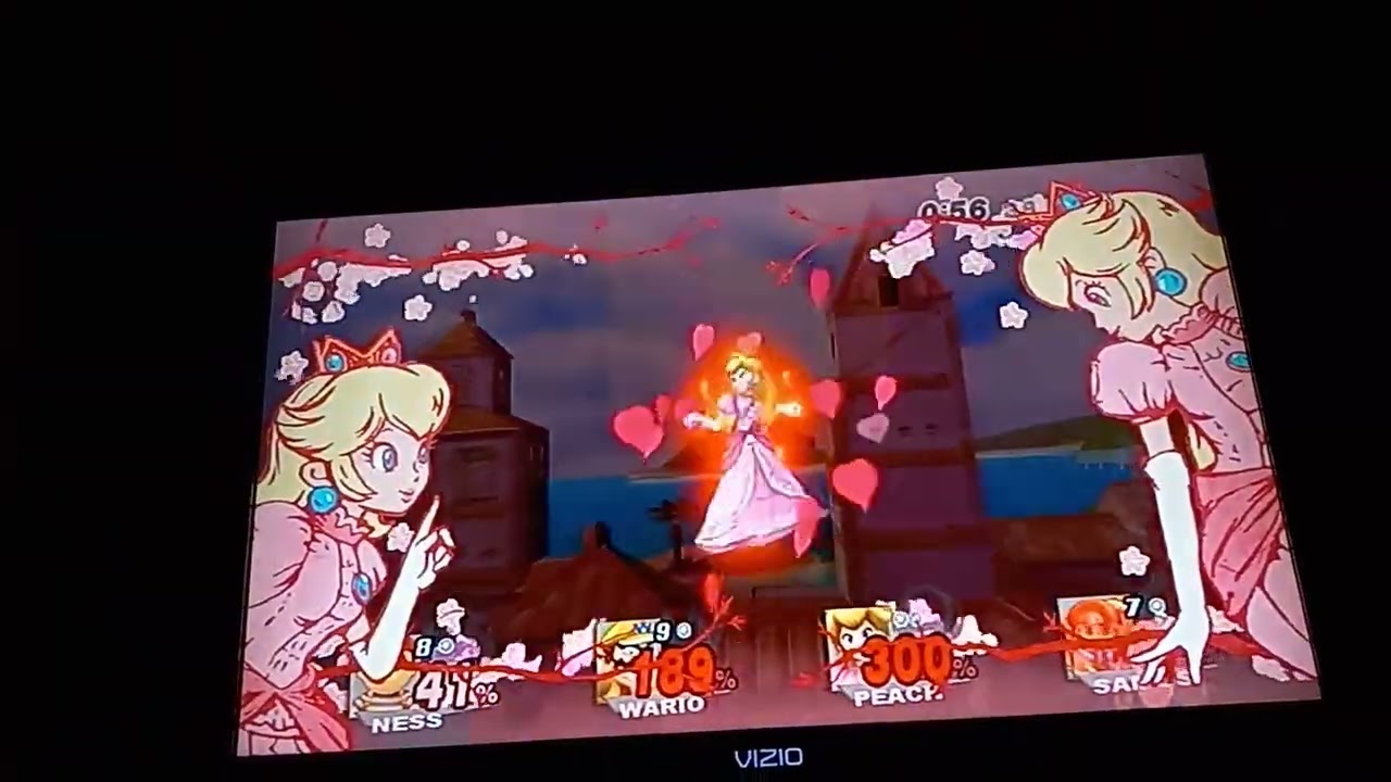 Super Smash Bros. Brawl Ness (CPU) VS Wario (CPU) VS Samus (CPU) + Peach Loses