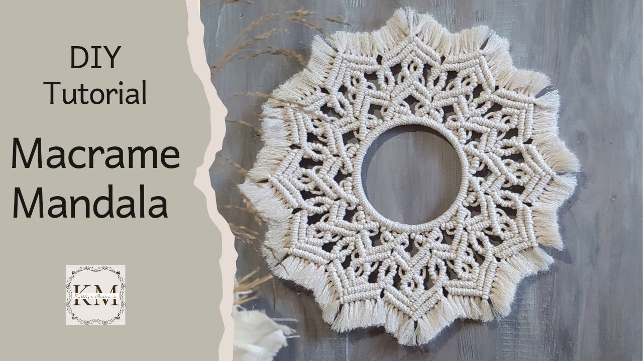 DIY Macrame Mandala Wall Hanging Tutorial | Boho Chic Decor