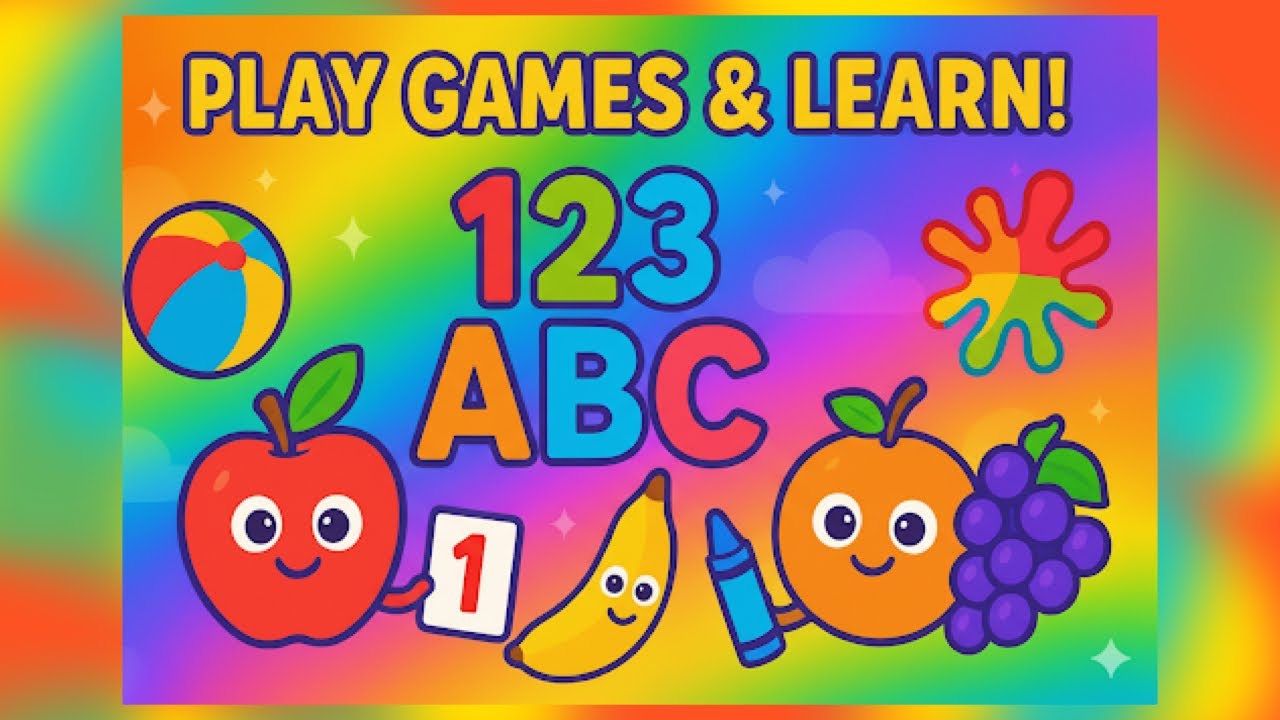 Learn & Play: Numbers, Colors, Words & Fruit Fun for Toddlers!