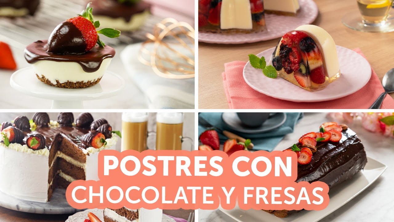 Postres con chocolate y fresas | Kiwilimón