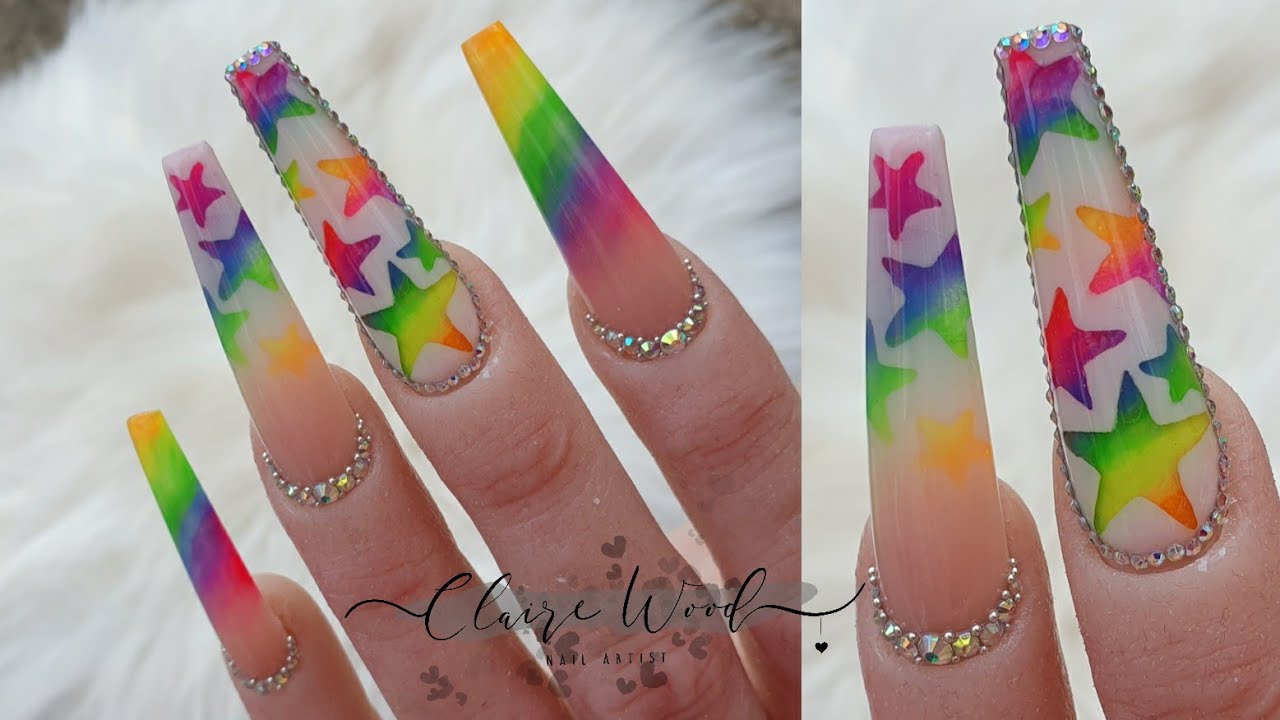🌈 Pride Nails 🌈 Rainbow Nails | Acrylic Blocking | Using Glitterbels Acrylic | Summer Nails 2020