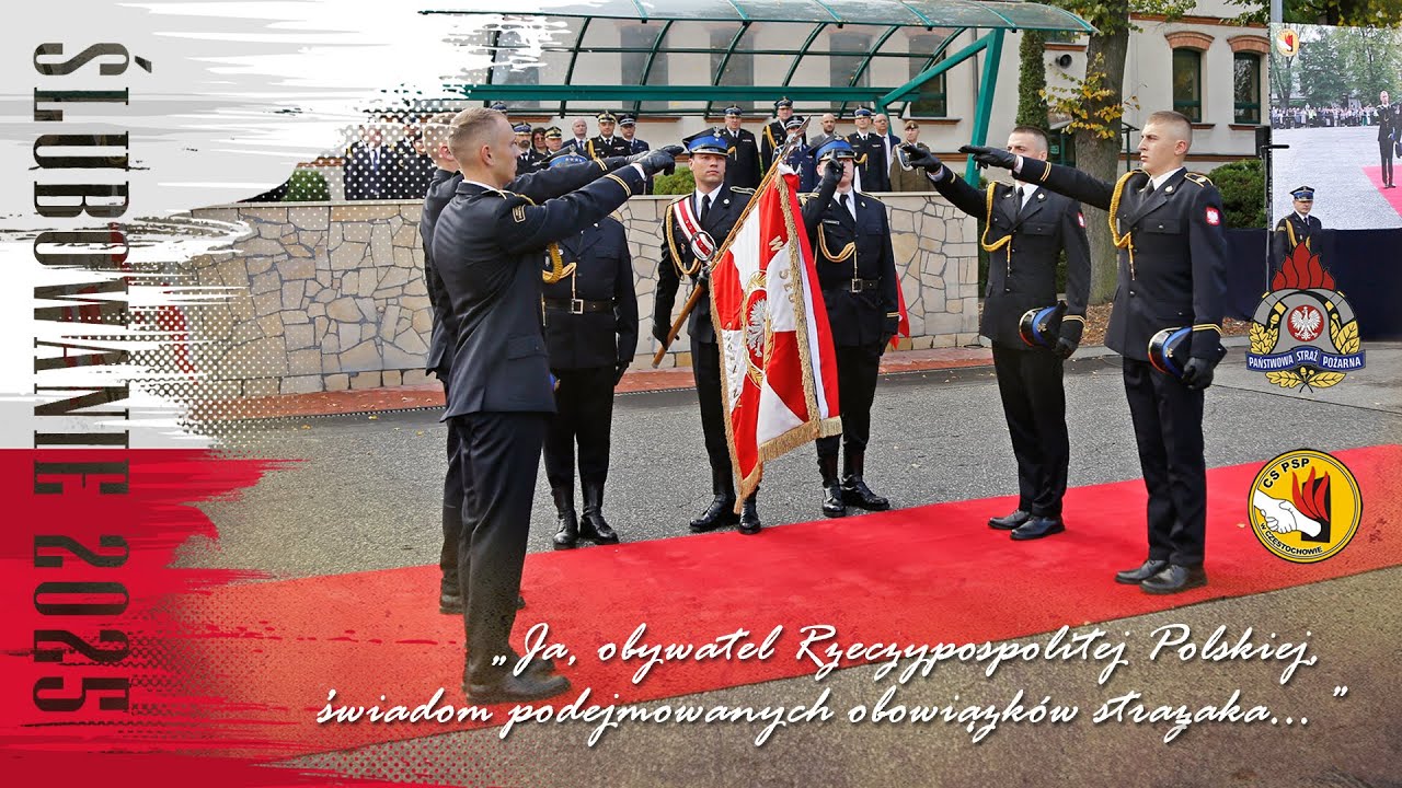 Uroczystość Ślubowania kadetów XXIX Turnusu Studium Dziennego Aspirantów PSP w Częstochowie.
