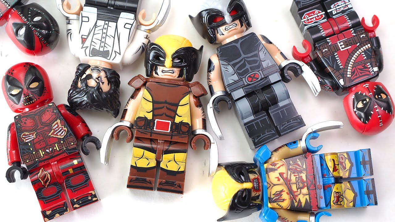 LEGO Deadpool & Wolverine | Wolverine Brown suit | Zombie Deadpool Unofficial Lego Minifigures
