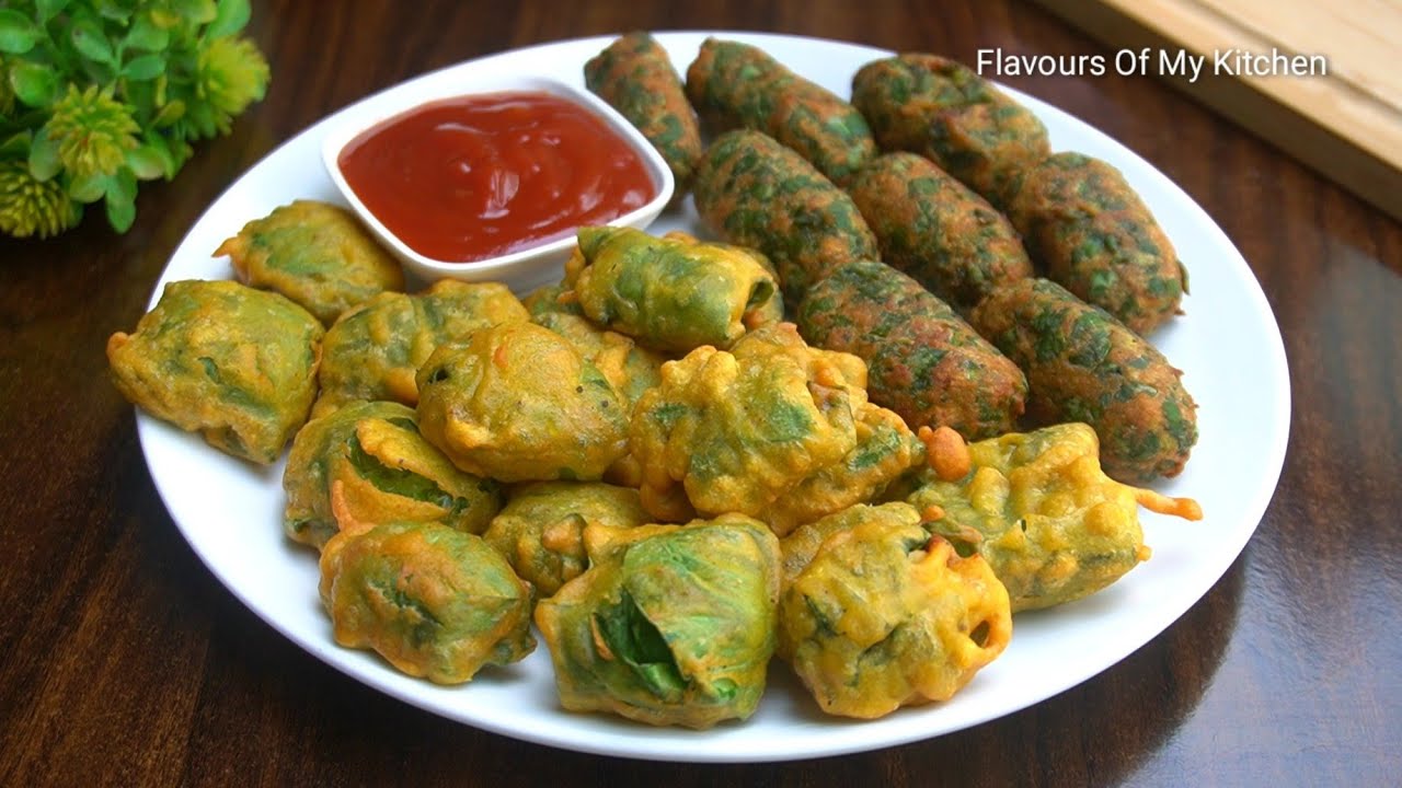 1Ingredients 2 Pakoras Recipe(Iftar Special)| इफ्तार में ये नया जबरदस्त पालक पकौड़ा भजिया कैसे बनाएं