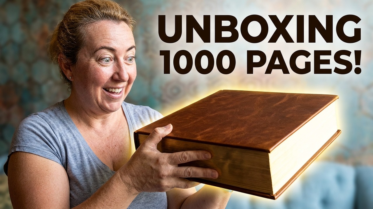 Unboxing of Epica The World's Thickest Italian Leather Journal 11x15 Super 1000 pages imperfect Sale