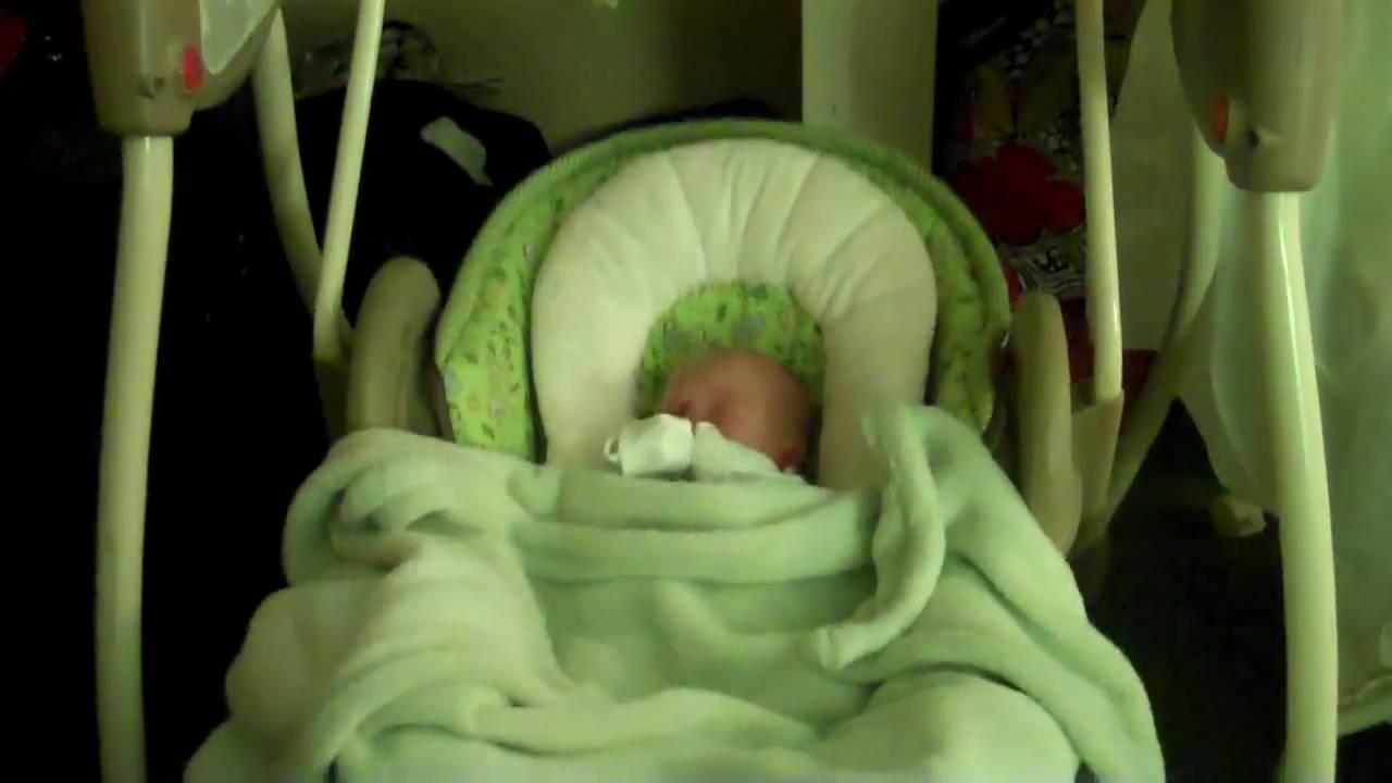 Gus Crying in Swing