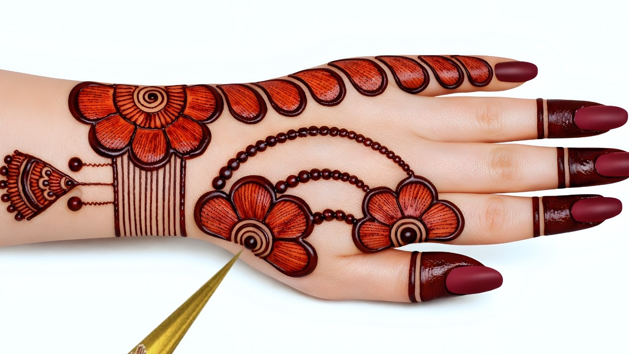 Very beautiful mehndi design back hand | simple mehndi design | mehndi ka design | mehandi | #mehndi