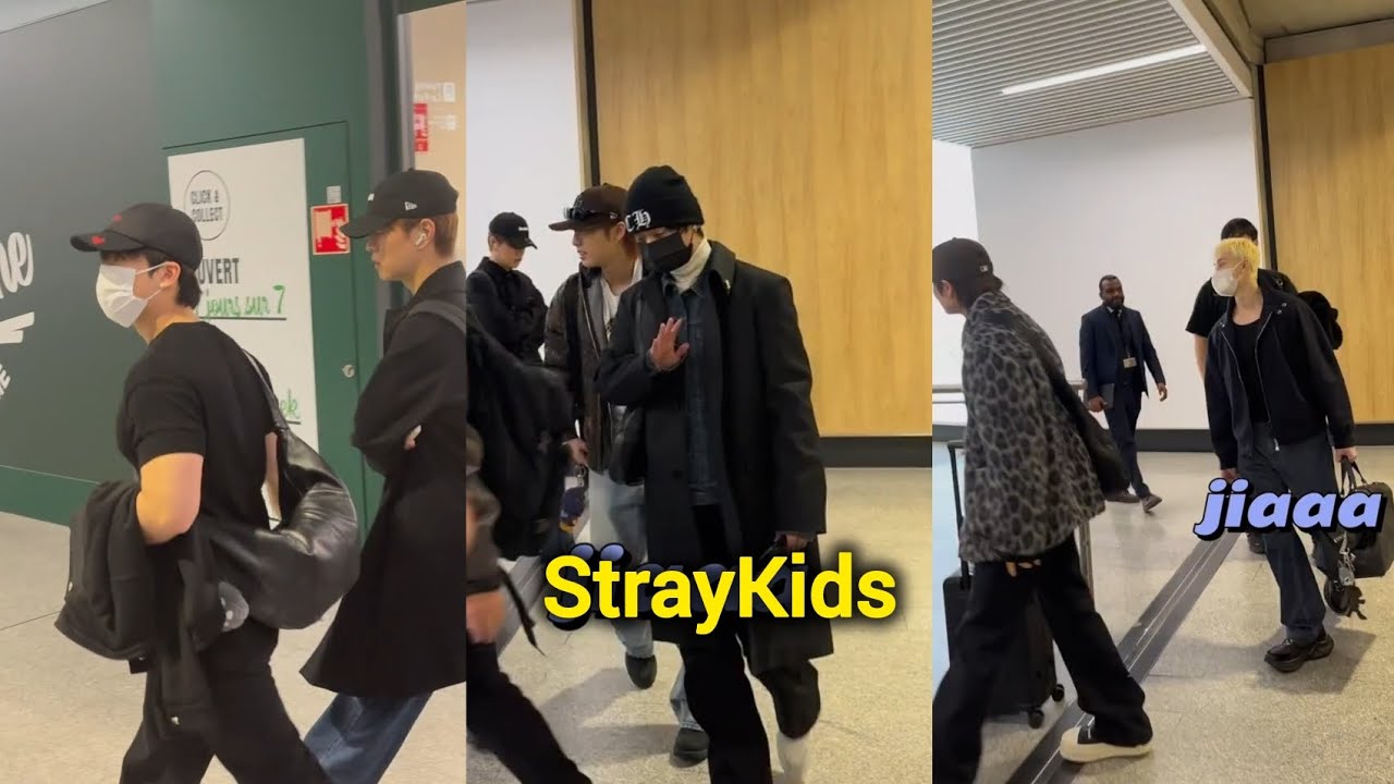 StrayKids Members Arrived At CDG Airport in Paris For Gala des Pièces Jaunes 2026