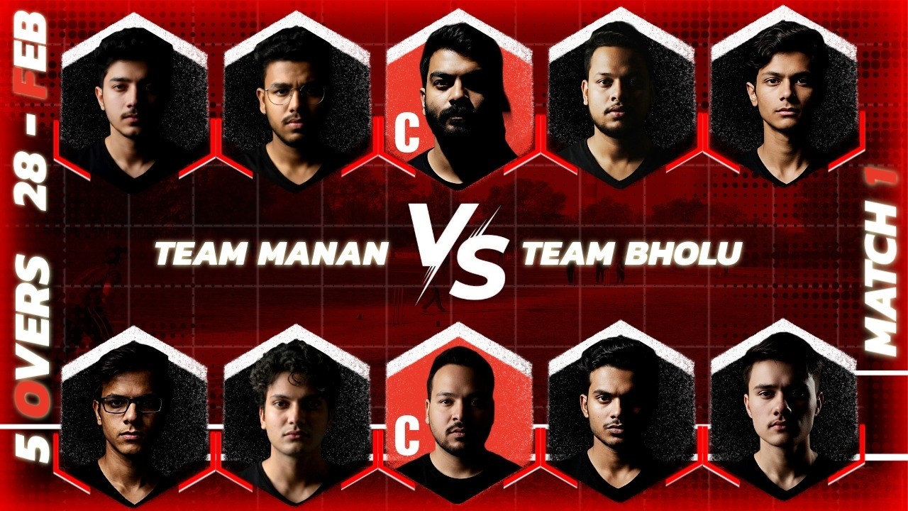 Match 1 | Manan Vs Bholu | CricFuzz Cricket Live | 28 February - Saturday | 