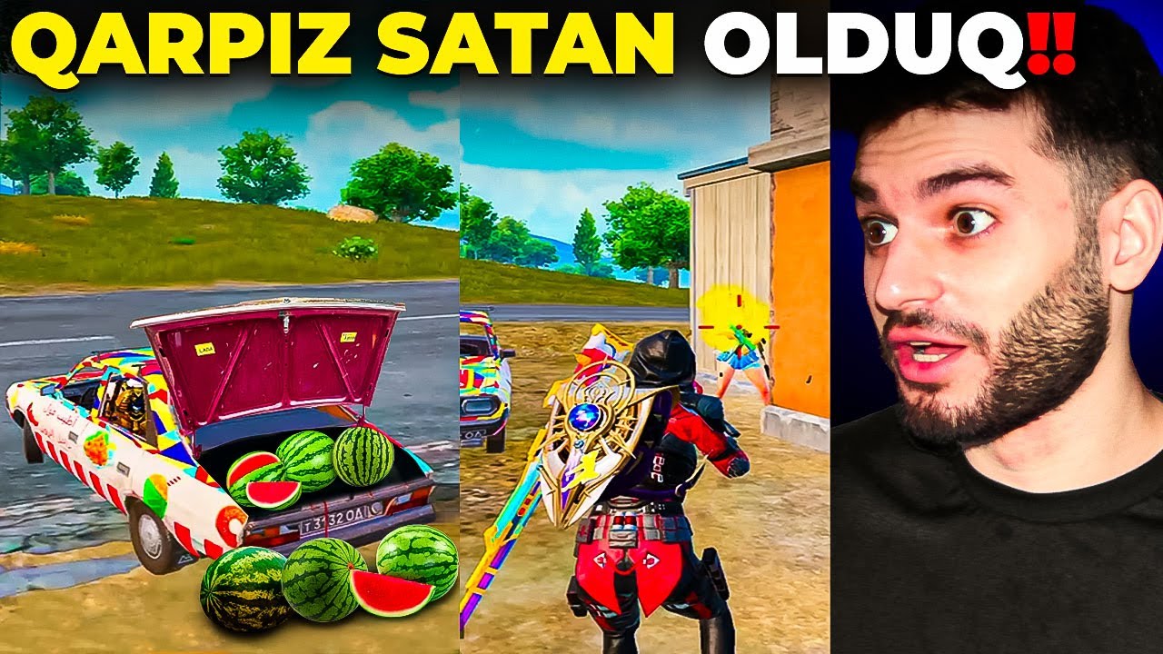 EYLENCELİ GAMEPLAY!! 😂 QARPIZ MAŞININI QAÇIRDIQ!! 😎 | PUBG MOBILE