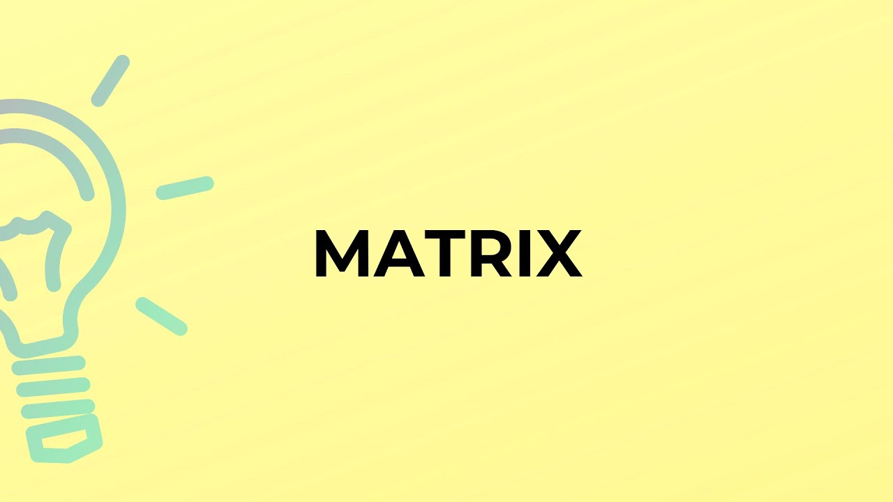 What is the meaning of the word MATRIX?