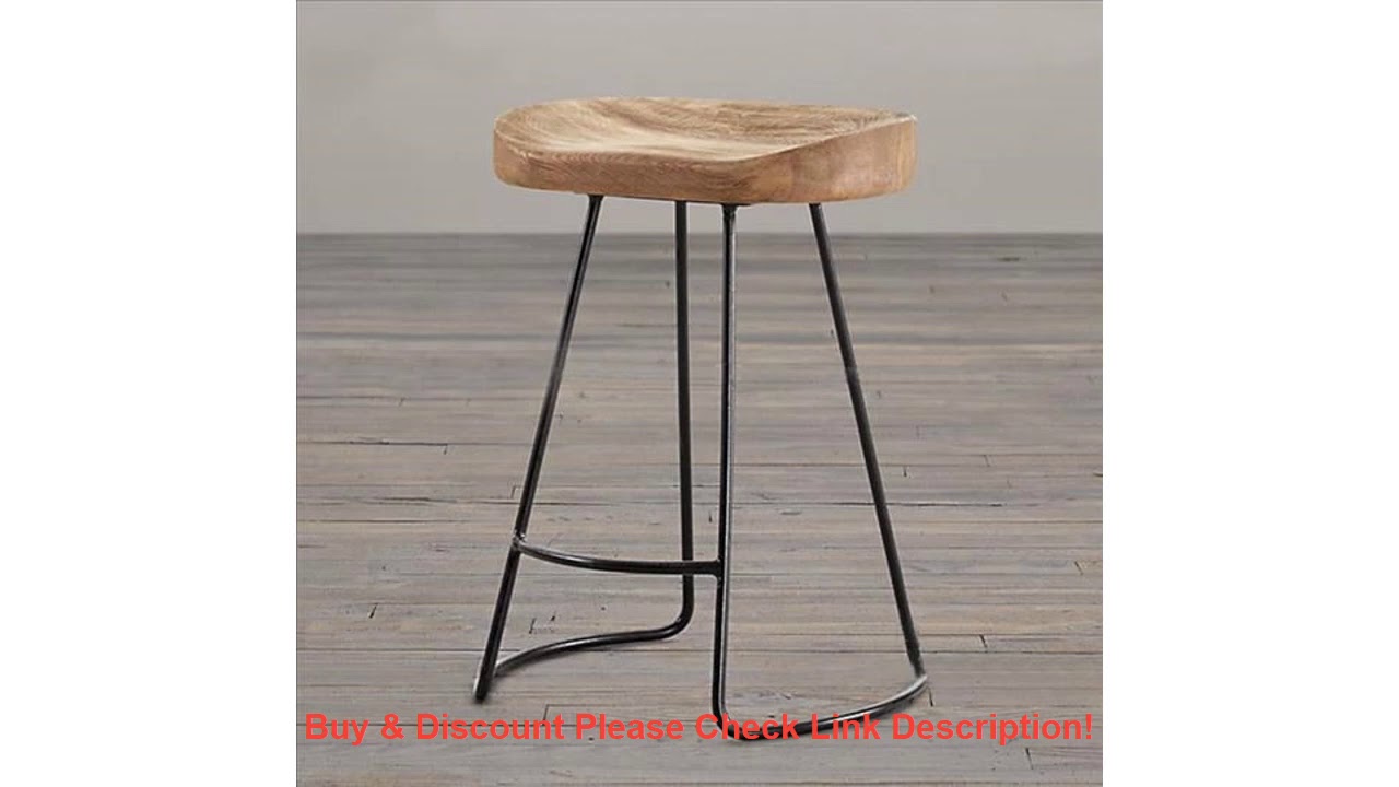 American style country solid wood bar stool high bar stool wood iron bar stool coffee chair