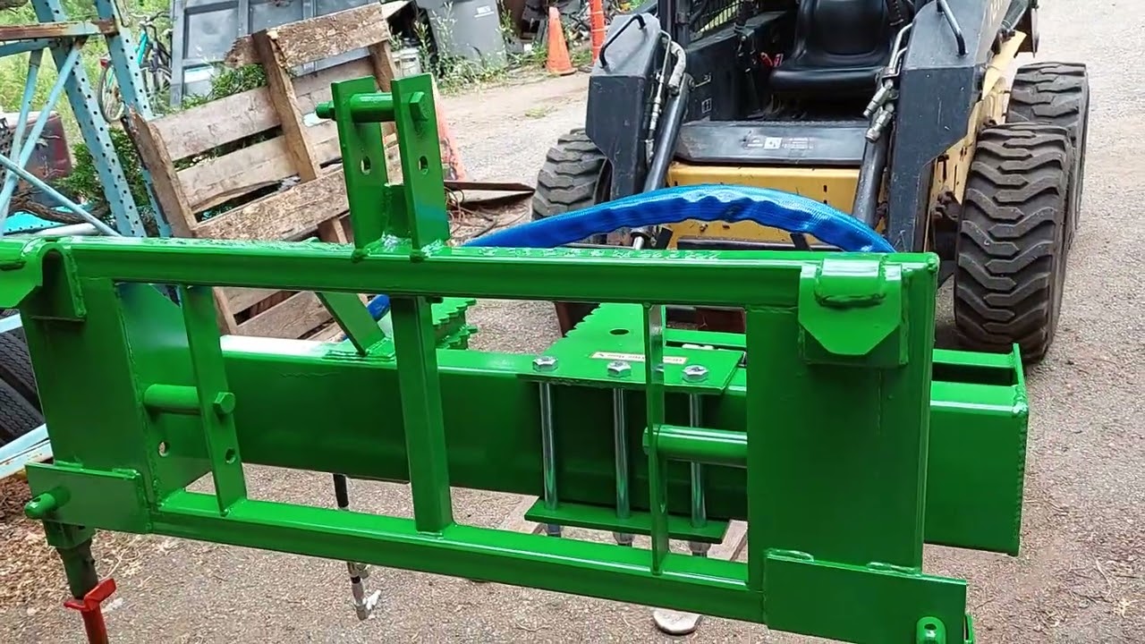 Minnesota Implement Buckthorn tree and Post Puller for John Deere Utility Tractor with dual mount