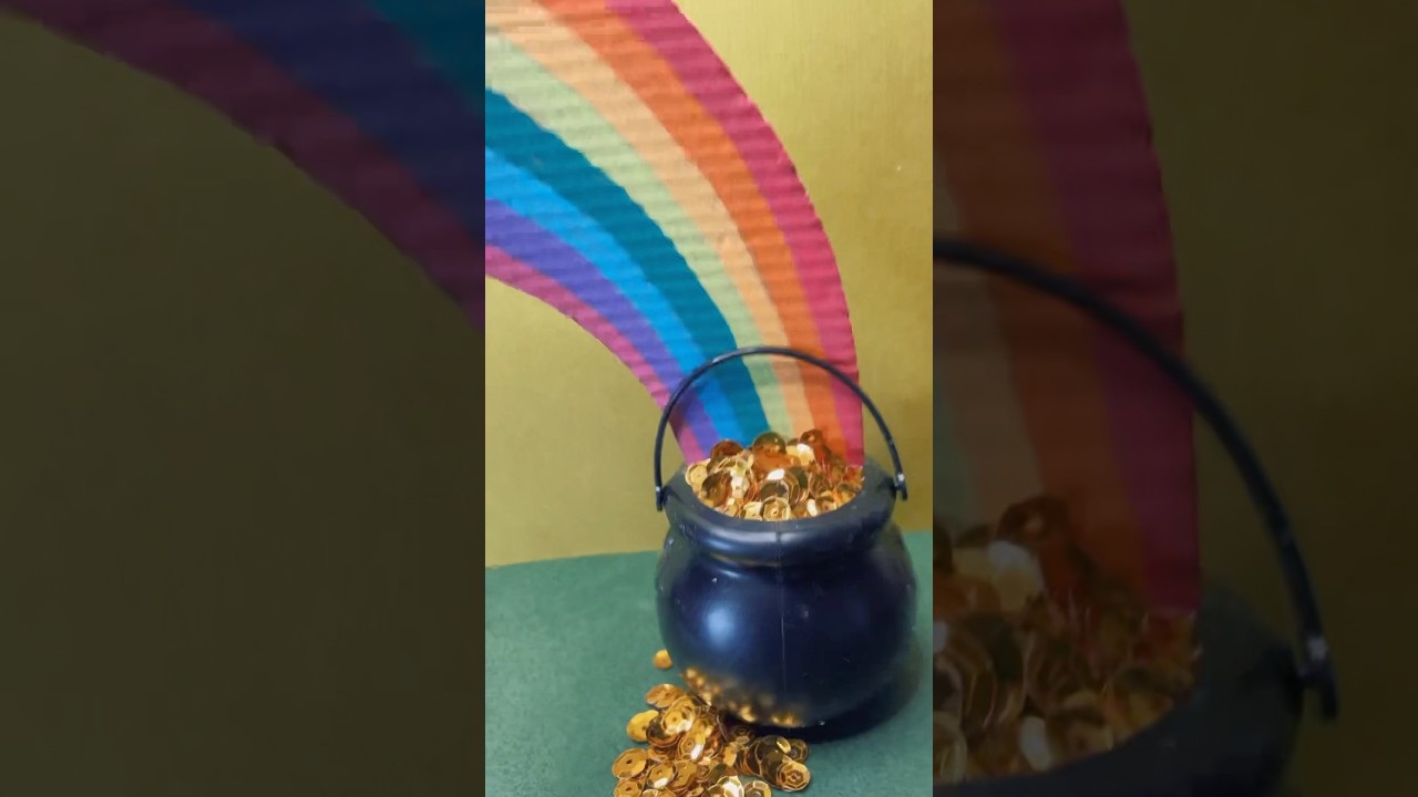 Easy Dollar Tree St. Patrick&rsquo;s Day Pot of Gold Craft 🌈 Fun Leprechaun Trap for Kids #stpatricksday