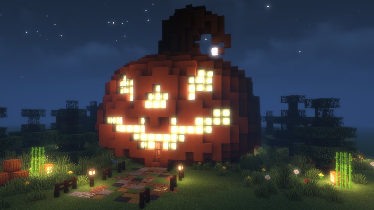 [Minecraft] Jack o' Lantern House Build