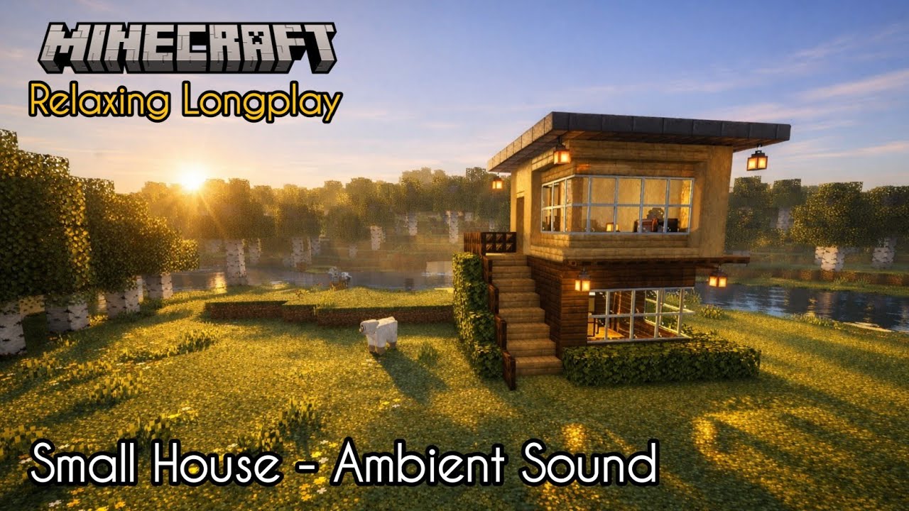 Minecraft Bedrock Relaxing Longplay - Small House - Ambient Sound ( No Commentary )