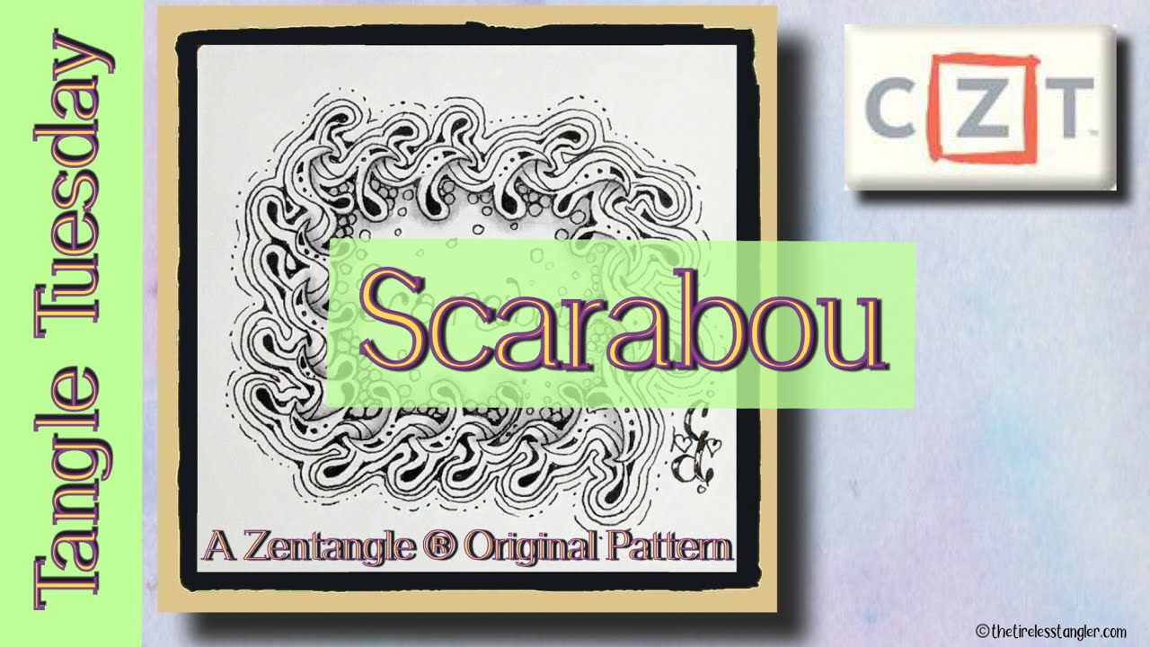 Zentangle ® Original Tangle || Scarabou || Easy for Beginners