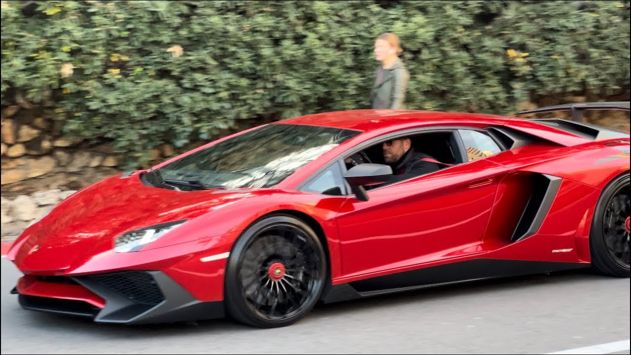 GMK with his new Lamborghini Aventador SV driving in Monaco