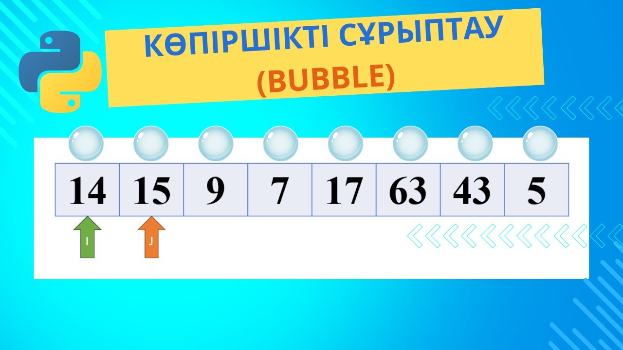 Көпіршікті Сұрыптау (BUBBLE Sort) алгоритмінің түсіндірмесі