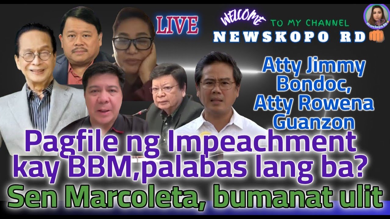 Pagfile ng impeachment laban kay BBM, palabas lang ba? / Sen Marcoleta bumanat ulit
