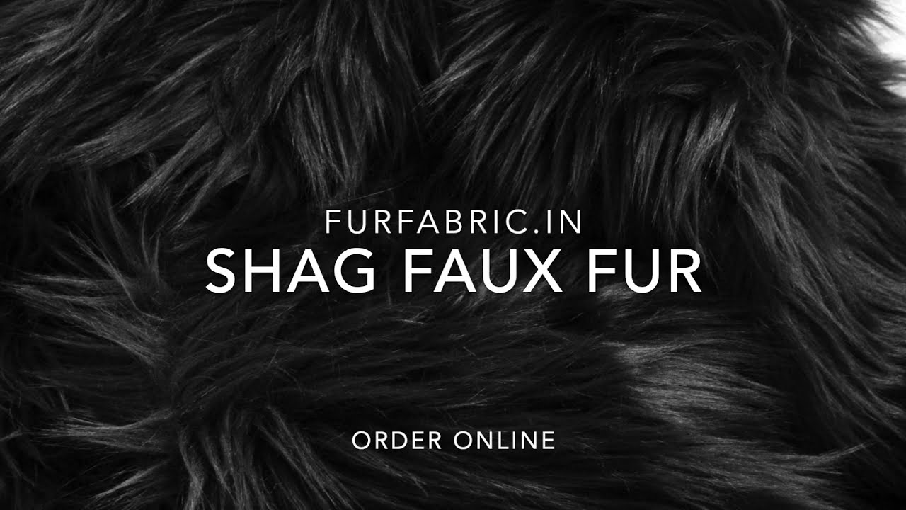 Black Fake Faux Fur Fabric