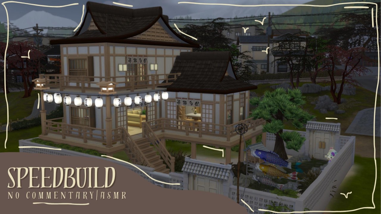 Sims 4 Speedbuild | Traditional Japanese Home (Asmr, No Commentary)