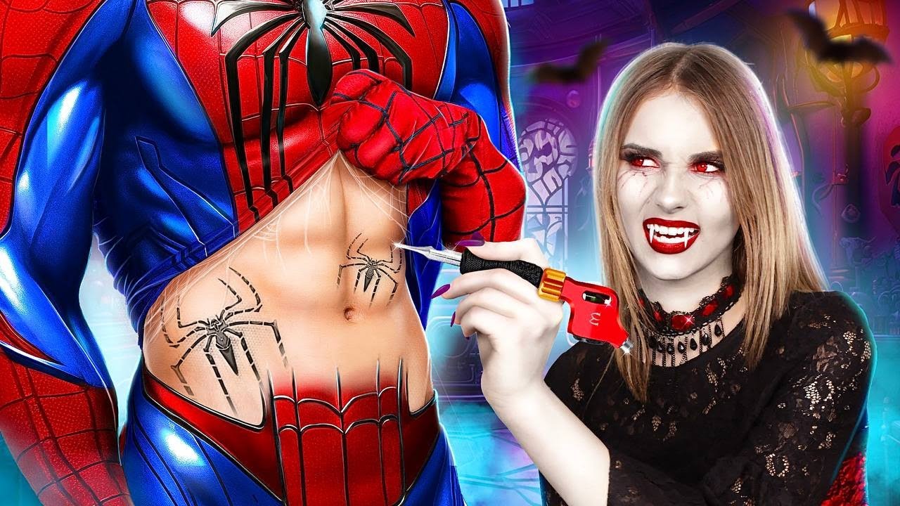 Superh&eacute;roes en el Estudio de Tatuajes de Vampiros || Mi Tatuaje M&aacute;gico Concede Deseos