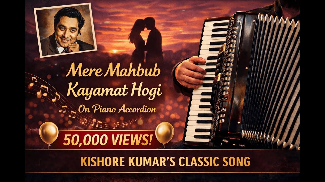 Mere Mahbub Kayamaat Hogi | Kishore Kumar | Piano Accordion