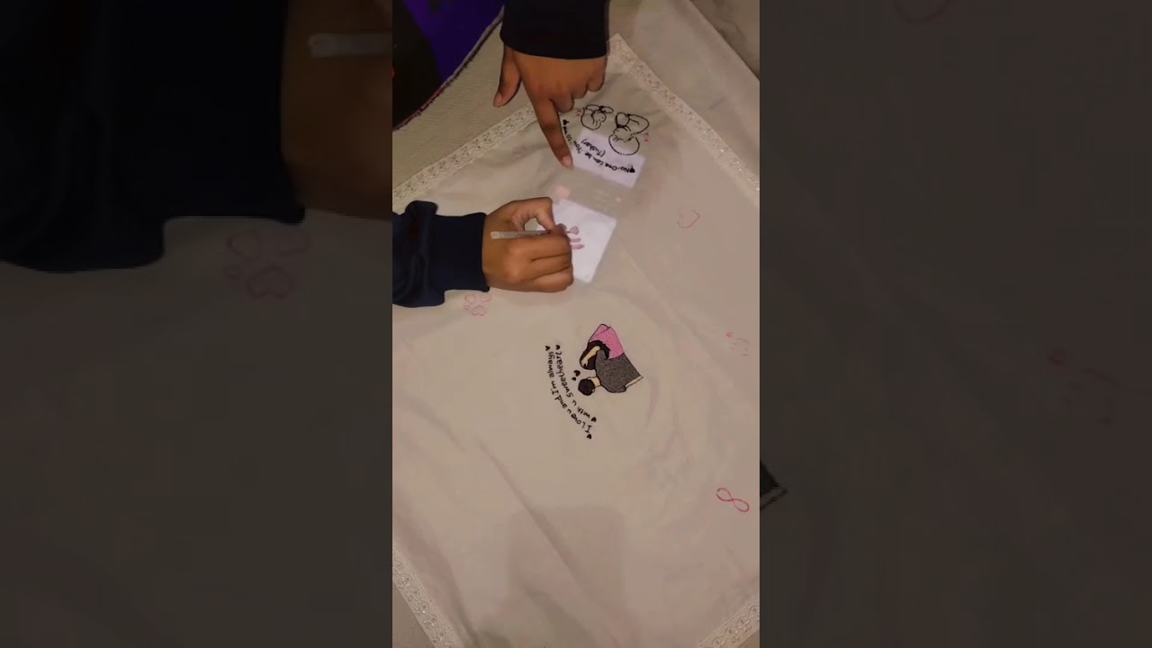 Tracing on handkerchiefs  