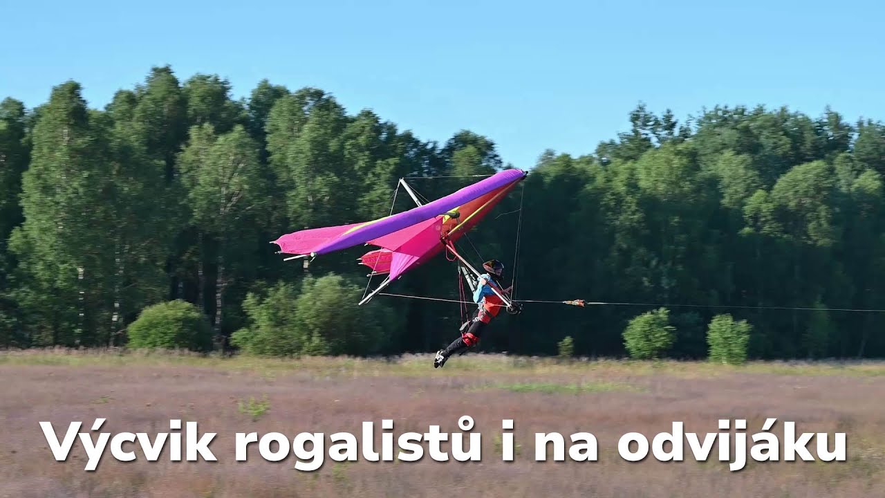 Výcvik rogalistů na odvijáku