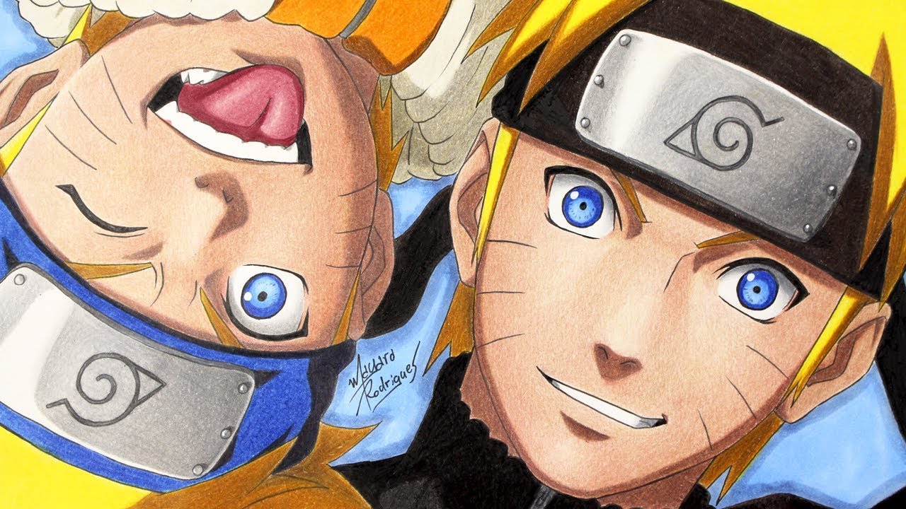 DESENHANDO NARUTO COM LÁPIS DE COR