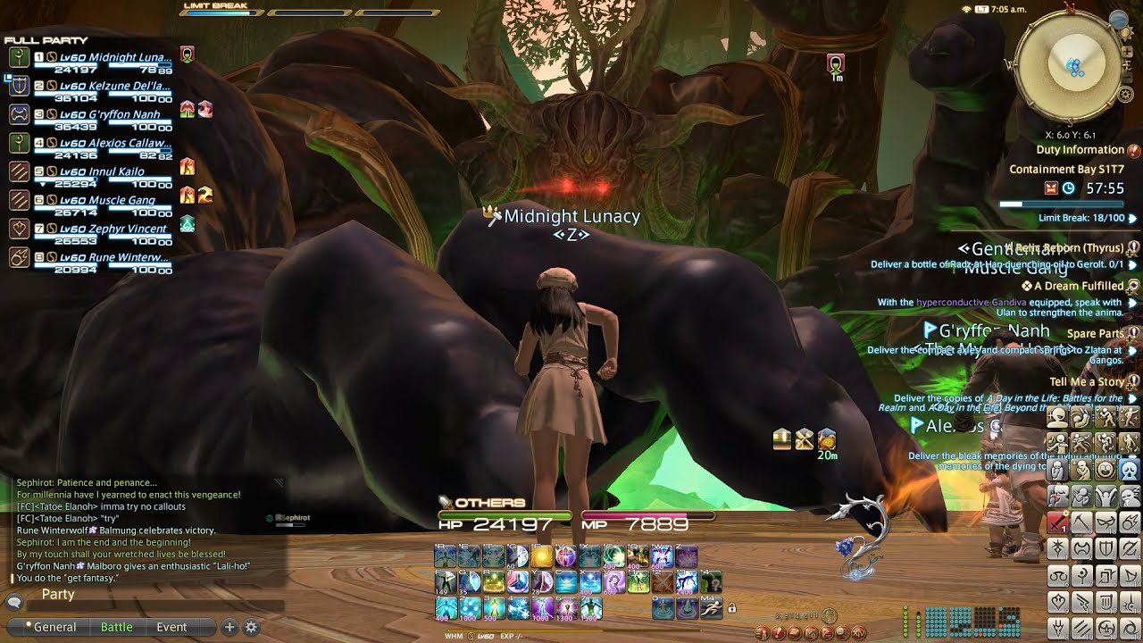 FF14 - Sephirot Phase 2 (White Mage PoV)
