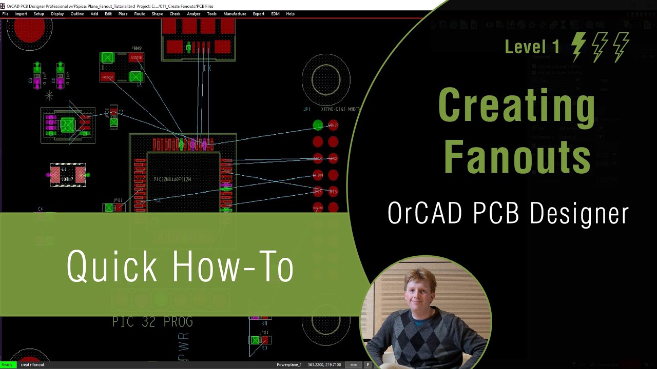 How to Create Fanouts in OrCAD PCB Designer