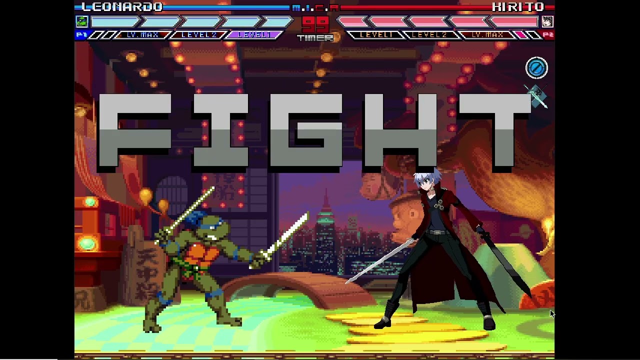 Karane MUGEN Battle #318: Leonardo vs Kirito
