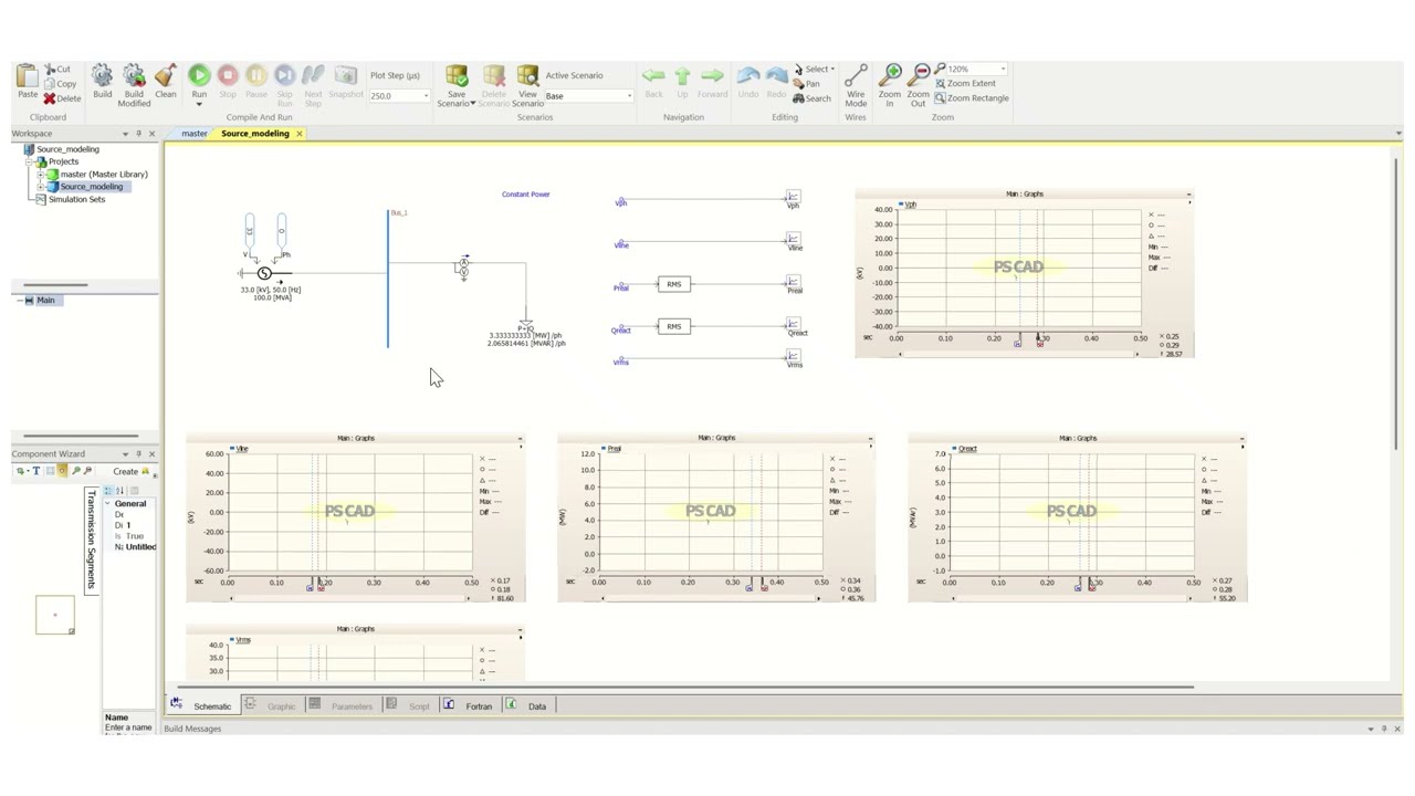 Constant Current Load in PSCAD II Power System Study
