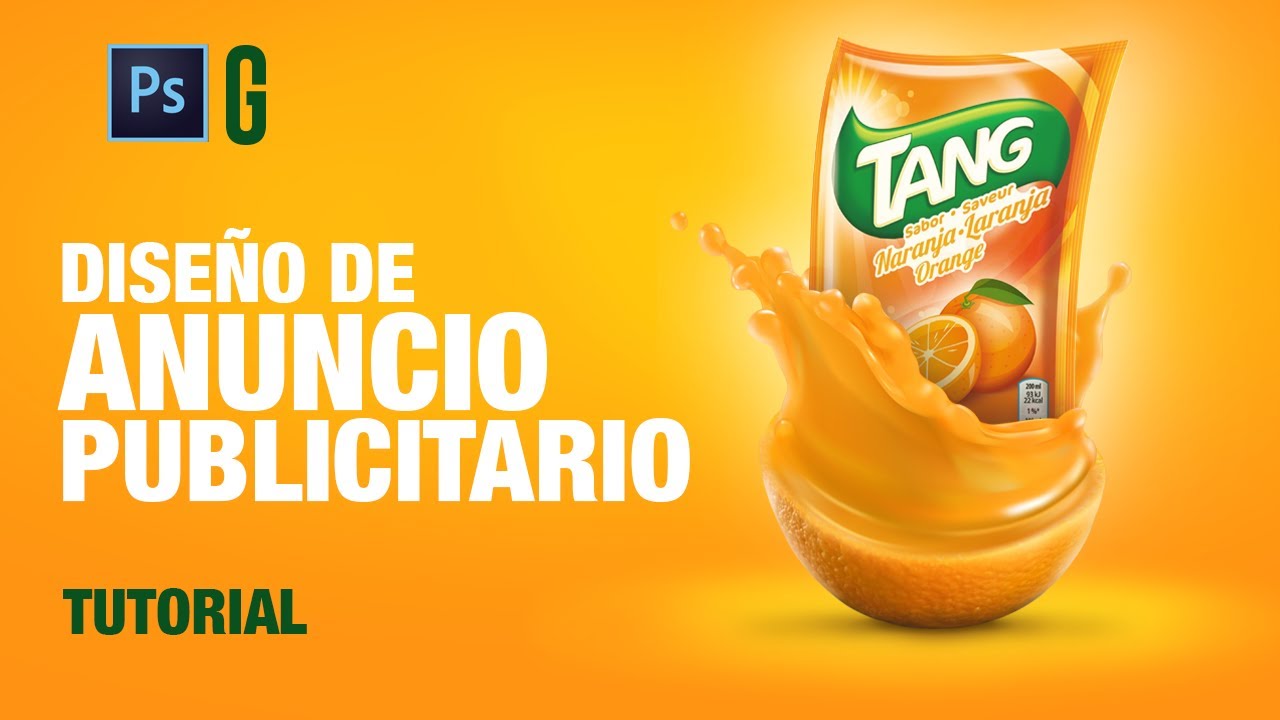 Photoshop Tutorial | Anuncio Publicitario TANG | How to Create a Tang Drink Ad