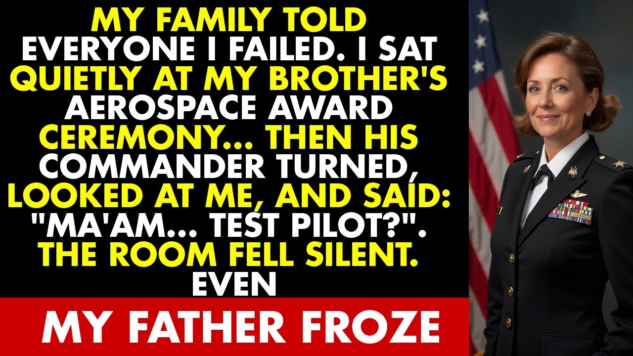 Family said I failed, but my brother's COMMANDER saluted me as TEST PILOT and the room froze