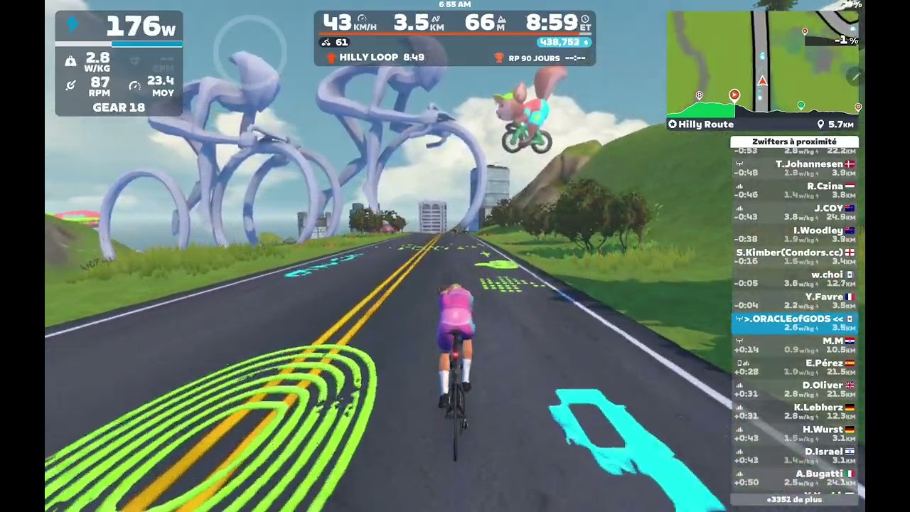 ZWIFT #118 HILLY ROUTE 
