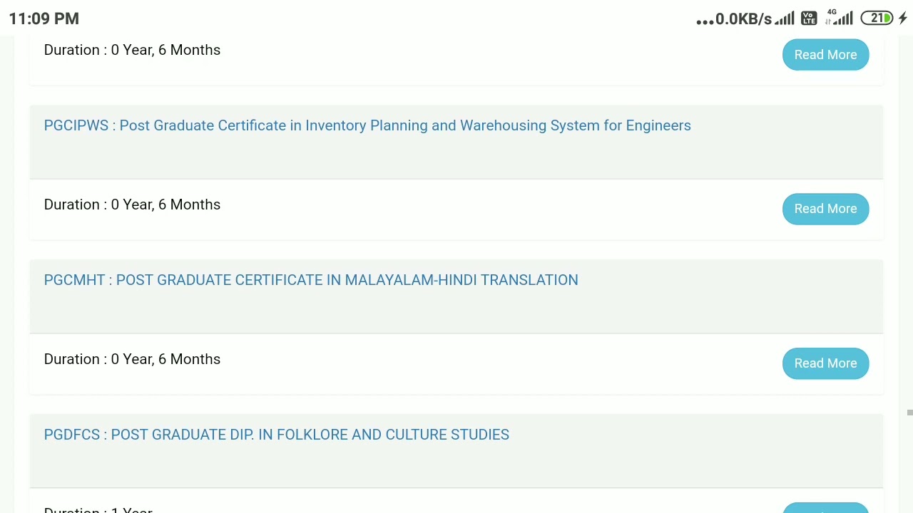 Indira Gandhi Open University Distance Education Cours of Diploma, PG Diploma and Post Graduate
