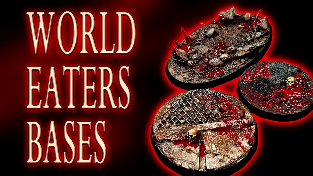 Khorne/World Eaters themed bases for Warhammer 40k