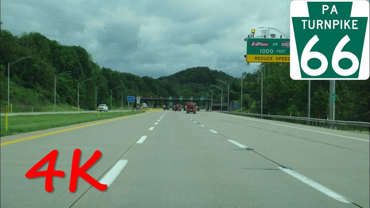 ⁴ᴷ Amos Hutchinson Bypass (PA Turnpike 66) northbound [4K VIDEO]