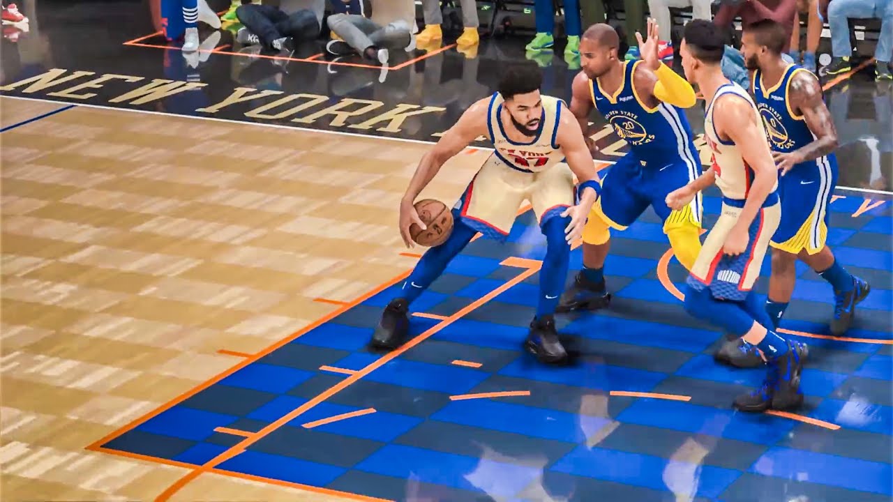 Матч «Нью-Йорк Никс» против «Голден Стэйт Уорриорз» 15.03.2026, NBA 2K26.
