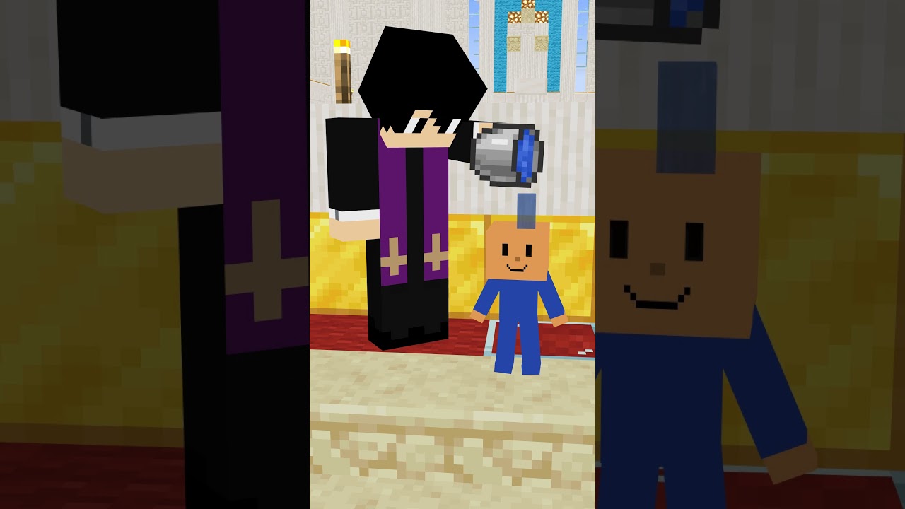 POCOYO Y SU BAUTIZO  #shorts #minecraft  #smilingcritters #sprunki #poppyplaytime4